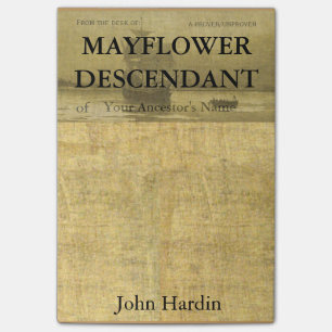 Van het bureau van een Mayflower Descendant Post-it® Notes