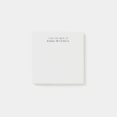 Van het bureau van eenvoudig monogram grijs post-it® notes (Voorkant)