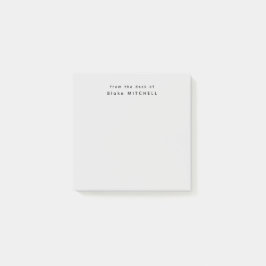 Van het bureau van eenvoudig monogram grijs post-it® notes