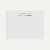 Van het bureau van eenvoudig monogram grijs post-it® notes