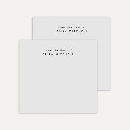 Van het bureau van eenvoudig monogram grijs post-it® notes