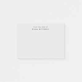 Van het bureau van eenvoudig monogram grijs post-it® notes