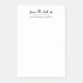 Van het bureau van eenvoudig persoonlijk geschrift post-it® notes (Voorkant)