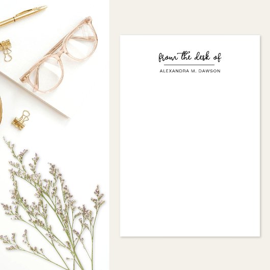 Van het bureau van eenvoudige gepersonaliseerde ma post-it® notes