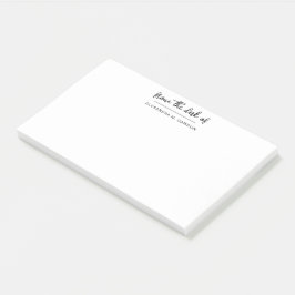 Van het bureau van eenvoudige manuscript gepersona post-it® notes