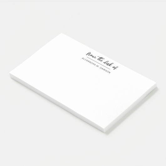Van het bureau van eenvoudige manuscript gepersona post-it® notes (Schuin)