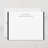 Van het bureau van Elegant Classic Black en White Notitiekaartje (Voorkant)