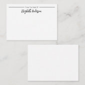 Van het bureau van Elegant Script Name Notitiekaartje (Voorkant / Achterkant)