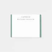 Van het bureau van Elegant Sophisticated Green Post-it® Notes (Voorkant)