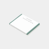 Van het bureau van Elegant Sophisticated Green Post-it® Notes (Schuin)