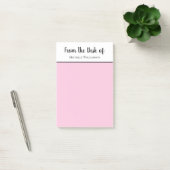 Van het bureau van Elegant Typography Cute Pink Post-it® Notes (Kantoor)