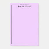 Van het bureau van elegante minimalistische lavend post-it® notes (Voorkant)