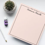 Van het bureau van elegante minimalistische pluche notitieblok<br><div class="desc">Dit Elegante Minimalistische Pluche Roze Notitieblok is de perfecte aanvulling op uw bureau! Gepersonaliseerd met jouw naam,  zal dit slanke notitieblok uw notitie-ervaring verheffen. Of u nu belangrijke herinneringen opschrijft of doedelen tijdens een brainstormsessie,  dit stijlvolle notitieblok zal uw dag zeker opfleuren.</div>