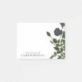 Van het bureau van elegante zwarte Rozen Post-it® Notes (Voorkant)