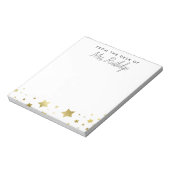 Van het bureau van - Faux Gold Stars Notitieblok (Linkerzijde)