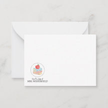 Van het bureau van - Flat Note Kaart - Voor docent