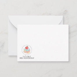 Van het bureau van - Flat Note Kaart - Voor docent Notitiekaartje