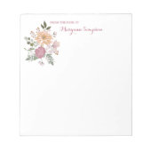 Van het bureau van -  Floral Notitieblok (Voorkant)