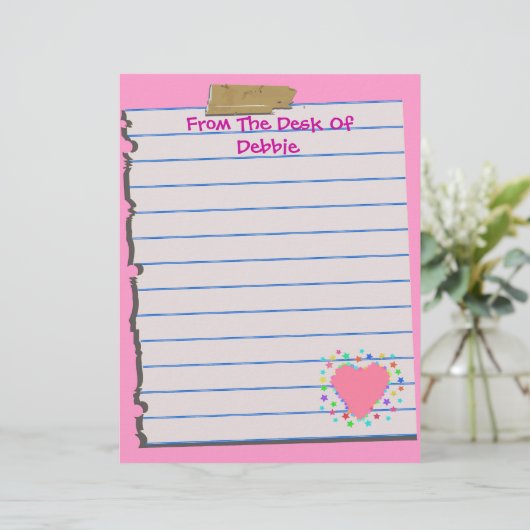 Van het bureau van...Fun Letterhead Stationery (Staand voorkant)