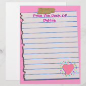 Van het bureau van...Fun Letterhead Stationery (Voorkant / Achterkant)