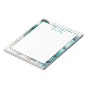 Van het bureau van | Gepersonaliseerde oceaangolve Notitieblok (Linkerzijde)