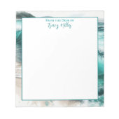 Van het bureau van | Gepersonaliseerde oceaangolve Notitieblok (Voorkant)