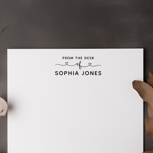 Van het bureau van Heart Script Zelfinktende Stempel