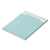 Van het bureau van het gepersonaliseerd gelineerd  notitieblok (Linkerzijde)