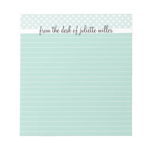 Van het bureau van het gepersonaliseerd Notitieblo Notitieblok (Voorkant)