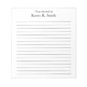 Van het bureau van het notitieblok (Voorkant)