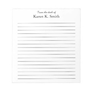 Van het bureau van het notitieblok