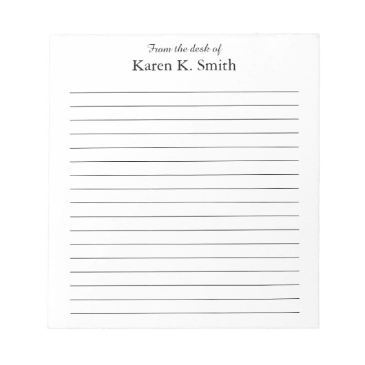 Van het bureau van het notitieblok (Voorkant)