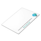 Van het bureau van het Wereldbol van de Waterverf  Notitieblok (Schuin)