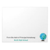 Van het bureau van het Wereldbol van de Waterverf  Notitieblok (Voorkant)