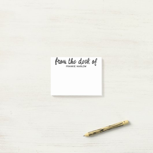 Van het bureau van Jouw naam gepersonaliseerd Post-it® Notes (Op bureau)