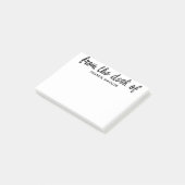 Van het bureau van Jouw naam gepersonaliseerd Post-it® Notes (Schuin)