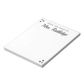 Van het bureau van - Kleine Zwarte Stars Notitieblok (Linkerzijde)