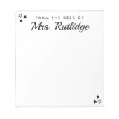 Van het bureau van - Kleine Zwarte Stars Notitieblok (Voorkant)