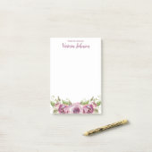 Van het bureau van Lavender Roses 4 x 6 Post-it® Notes (Op bureau)