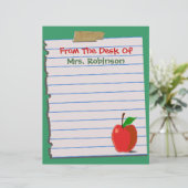 Van het bureau van...leraar briefterhead (Staand voorkant)