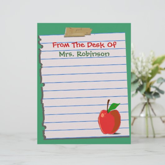 Van het bureau van...leraar briefterhead (Staand voorkant)