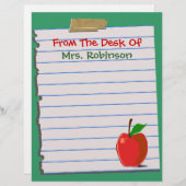 Van het bureau van...leraar briefterhead (Voorkant / Achterkant)