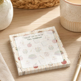 Van het bureau van leraar Gingham Watercolor Post-it® Notes