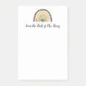 Van het bureau van leraar moderne regenboog post-it® notes (Voorkant)