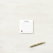 Van het bureau van leraar naam 123 ABC Appel Lined Post-it® Notes (Op bureau)