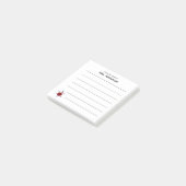 Van het bureau van leraar naam 123 ABC Appel Lined Post-it® Notes (Schuin)