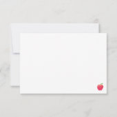 Van het bureau van leraar Red Apple, speciaal gepe Notitiekaartje (Achterkant)