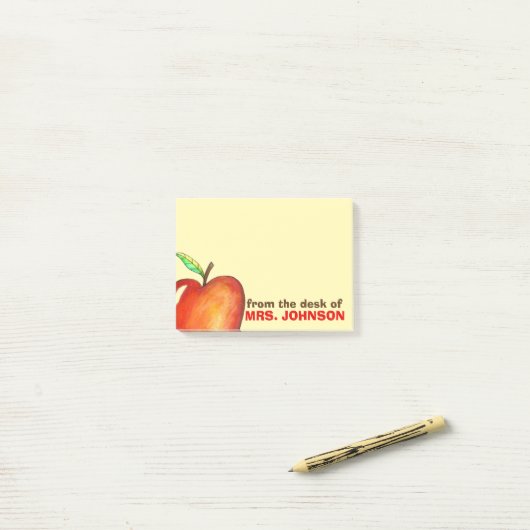 Van het bureau van leraar Red Apple, speciaal gepe Post-it® Notes (Op bureau)