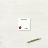 Van het bureau van leraar Red Sequin Apple Sparkle Post-it® Notes (Op bureau)