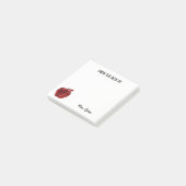 Van het bureau van leraar Red Sequin Apple Sparkle Post-it® Notes (Schuin)